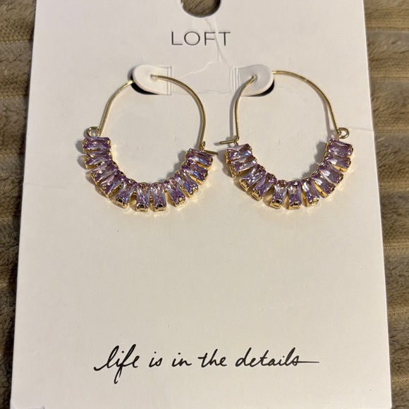 LOFT Jewelry - LOFT Lavender and Gold Statement Earrings
